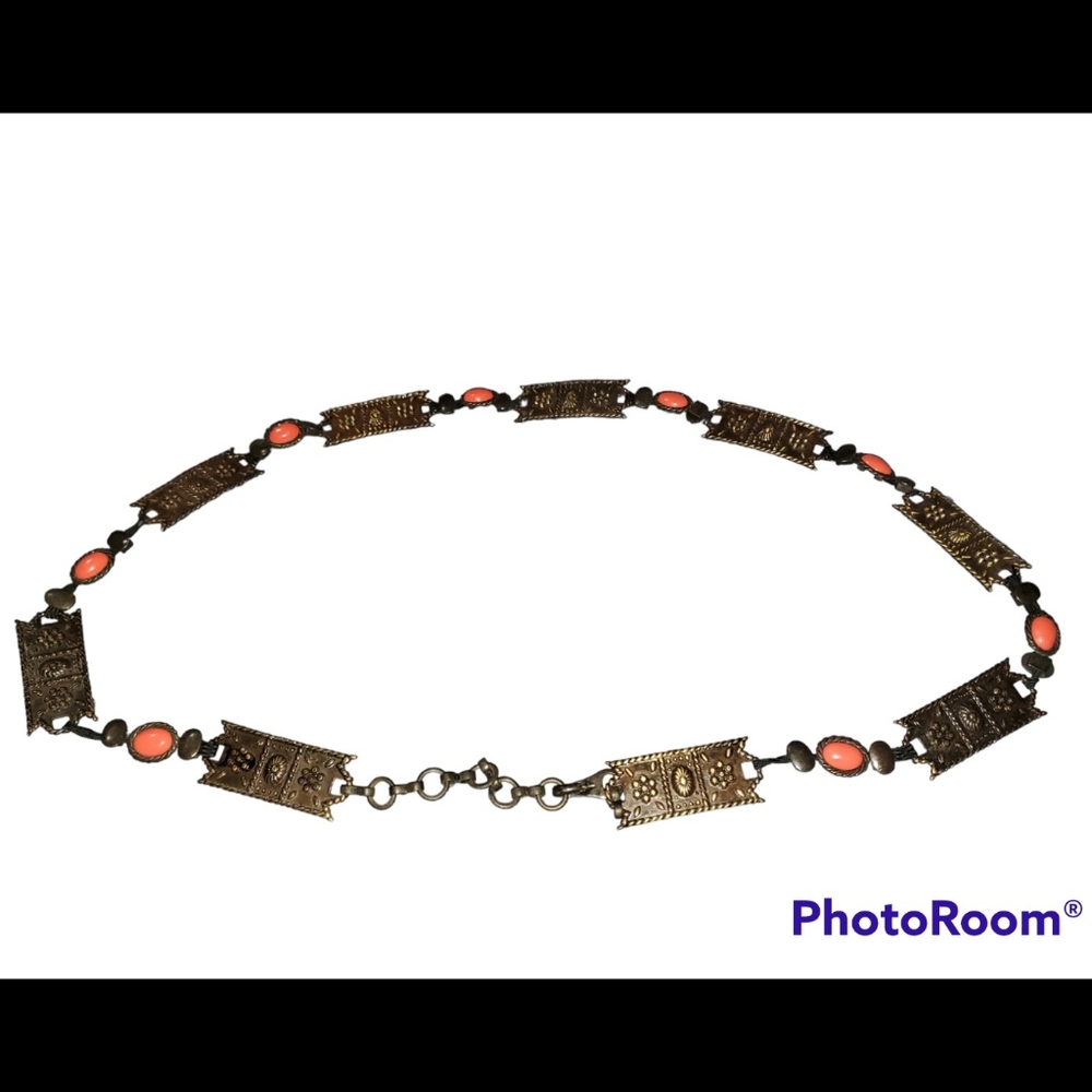 Metal bohemian look metal hook stretchy belt